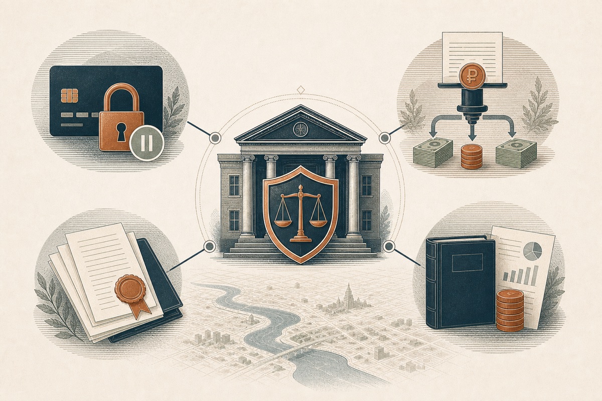 Инфографика об исполнительном производстве, арестах и изменении порядка взыскания при банкротстве